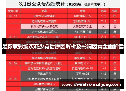 足球竞彩场次减少背后原因解析及影响因素全面解读